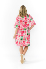 Women's Dresses | Maya Button V Neck Layer Dress | ONE SUMMER