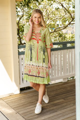 Women's Dresses | Hannah Short Sleeve Tunic Boho Dress | ONE SUMMER