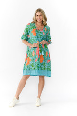 Women's Dresses | Hannah Short Sleeve Tunic Boho Dress | ONE SUMMER
