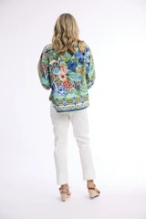 Camarge Camarge Top Round Neck Button Through by Orientique | Alibi Online Australia
