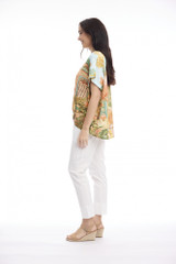 Oriental Dreams Digital Top Pleated by Orientique | Alibi Online Australia
