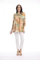 Oriental Dreams Digital Collared Shirt by Orientique | Alibi Online Australia
