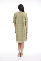 Women's Dresses | Cotton Gauze Pleated Dress | ORIENTIQUE