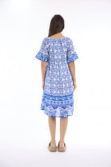 Women's Dresses | Maalti Blue Frill hem Dress | ESCAPE 