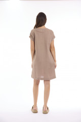 Women's Dresses | Linen Solid Shift Cap Sleeve Dress | ESCAPE 