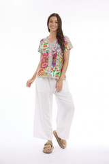 Women Top's | Escape Prints Mix V T-Shirt | ESCAPE 