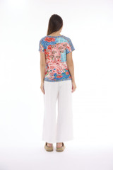 Women Top's | Escape Prints Mix V T-Shirt | ESCAPE 