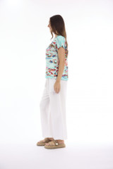 Women Top's | Escape Prints Mix V T-Shirt | ESCAPE 
