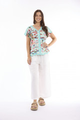 Women Top's | Escape Prints Mix V T-Shirt | ESCAPE 