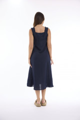 Women's Dresses | Linen Solid Strappy Dress | ESCAPE 