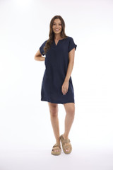 Women's Dresses | Linen Solid Shift Cap Sleeve Dress | ESCAPE 