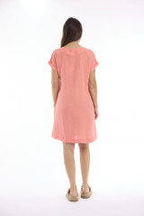 Women's Dresses | Linen Solid Shift Cap Sleeve Dress | ESCAPE 