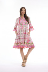 Women's Dresses | Maalti Pink Frill hem Dress | ESCAPE 