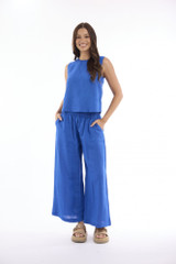 Women's Pant | Linen Solid Wide Leg Pant | ESCAPE 