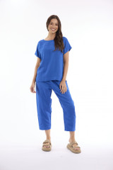 Women's Top | Linen Solid Boxy Top | ESCAPE 