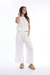 Women's Pant | Linen Solid Wide Leg Pant | ESCAPE 