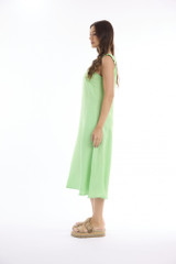 Women's Dresses | Linen Solid Strappy Dress | ESCAPE 