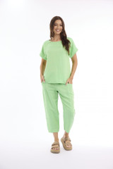 Women's Top | Linen Solid Boxy Top | ESCAPE 