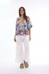 Women's Top | Carmen Tie Front Top | ESCAPE 