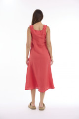 Women's Dresses | Linen Solid Strappy Dress | ESCAPE 