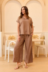 Women's Top | Lux V Neckline Short Sleeve Top | ESCAPE 