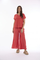 Women's Top | Lux V Neckline Short Sleeve Top | ESCAPE 
