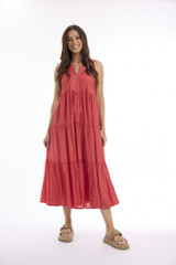 Women's Dresses | Lux Round Neckline Layered Dress | ESCAPE 