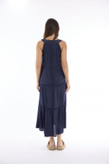 Women's Dresses | Lux Round Neckline Layered Dress | ESCAPE 