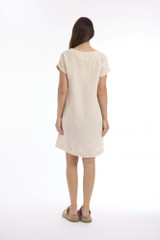 Women's Dresses | Linen Solid Shift Cap Sleeve Dress | ESCAPE 