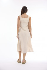 Women's Dresses | Linen Solid Strappy Dress | ESCAPE 
