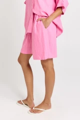 Women's Short | Palm Linen Blend Relax Shorts  | BETTY BASICS