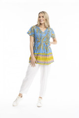 Women's Top | Kayla Short Sleeve Cotton Blouse | ONE SUMMER