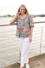 Women's Top | Tessa V-Neck Tassel Top | ONE SUMMER