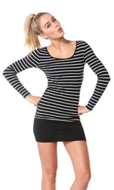 Women's tops| Madonna Long Sleeve Scoop Top| BETTY BASICS