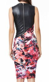 Ladies Dresses, Monet Madness PU Contrast Dress, COOPER ST