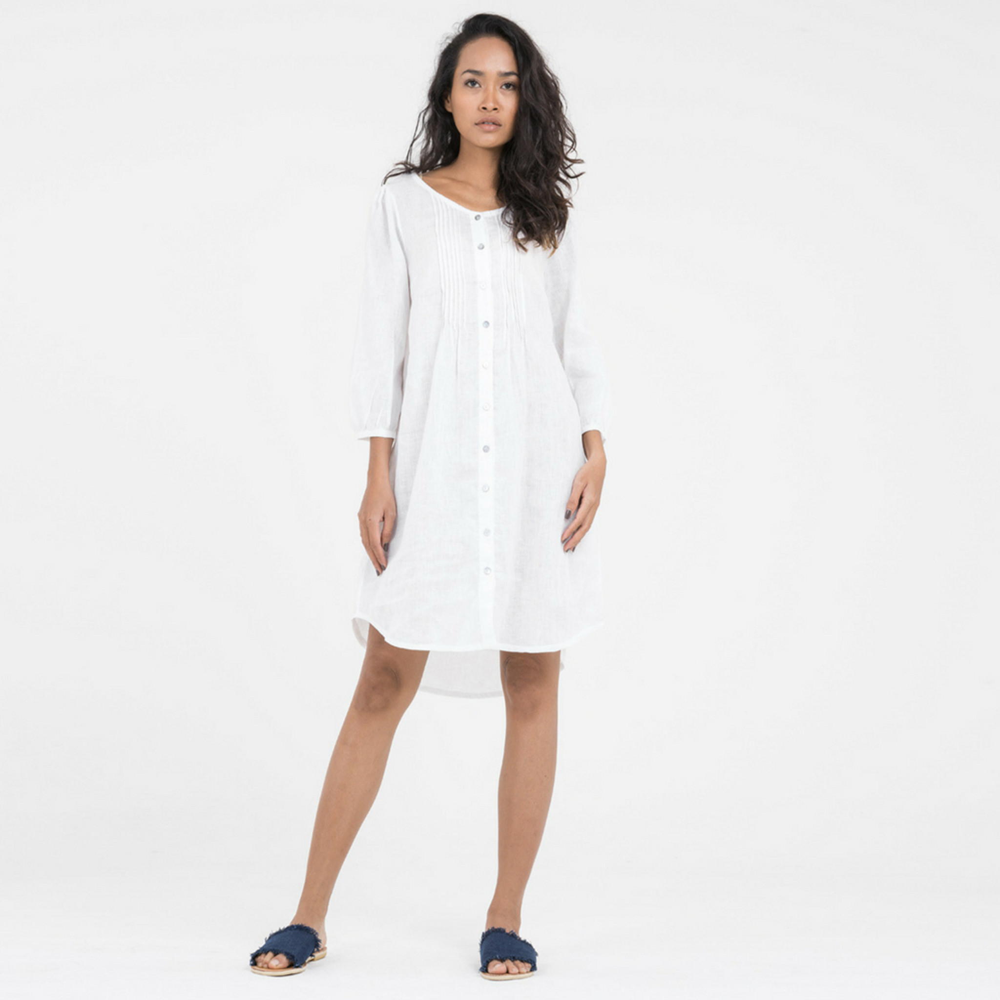 linen shirt dress