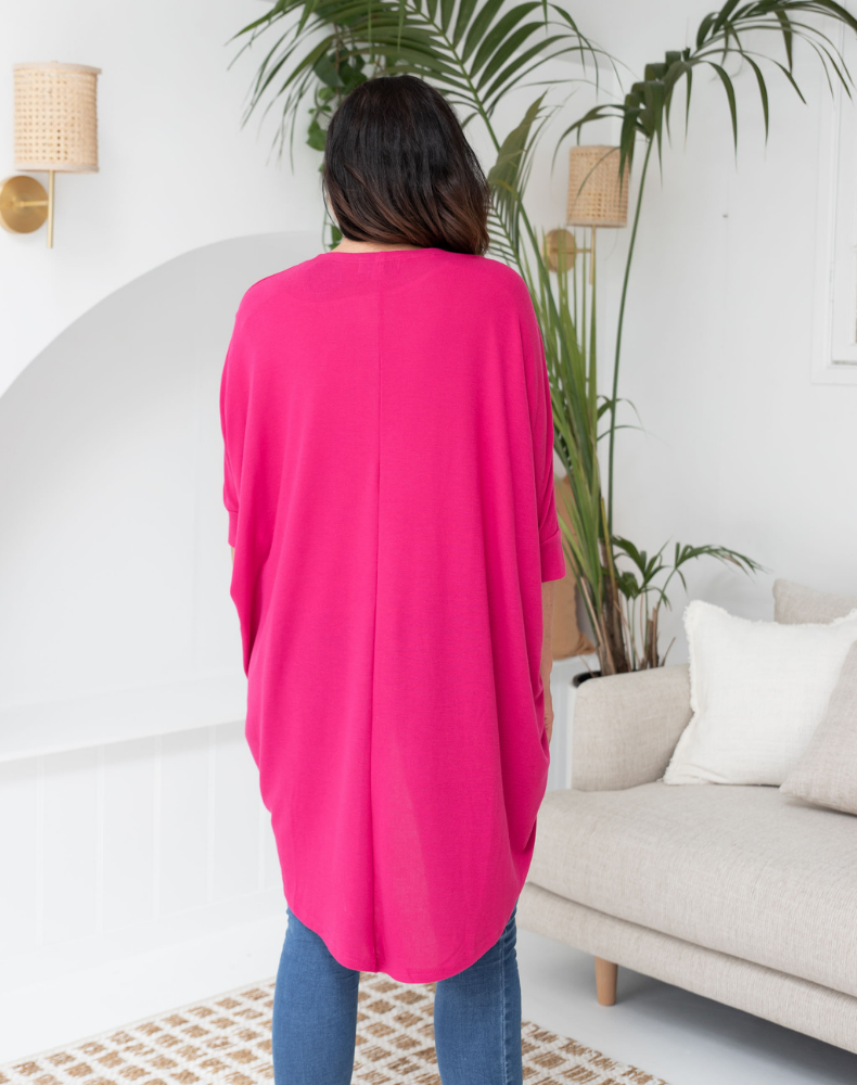 Festival Shrug In Hot Pink | Freez 