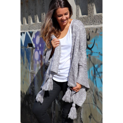Women's Knits | Luna Kimono in Frost | BIJOU
