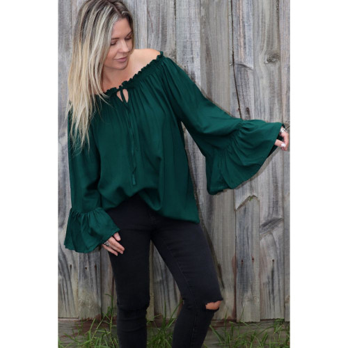 Women's Tops | Bella Top in Green | BIJOU