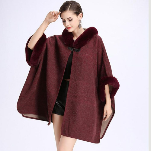 Women's Coats | PH1950334 - Hooded Poncho Coat | CINNAMON CREATIONS