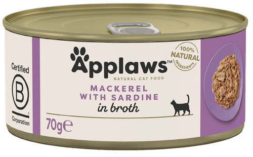 Applaws Mackerel with Sardines in Broth 70g