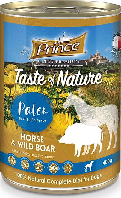 Prince Taste Of Nature Paleo Horse & Wild Boar With Paprika & Cranberry 400g