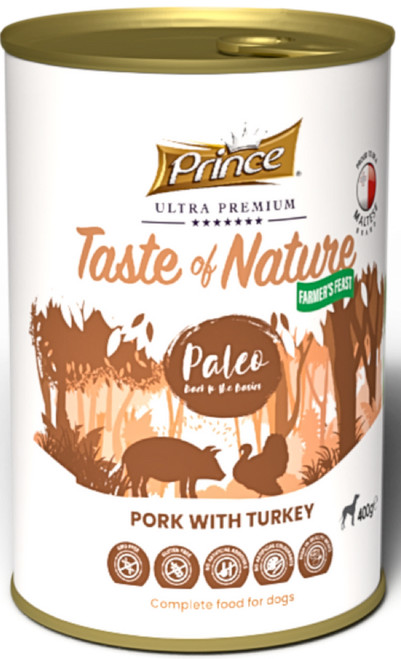 PRINCE Taste of Nature Paleo 400G PORK WITH TURKEY