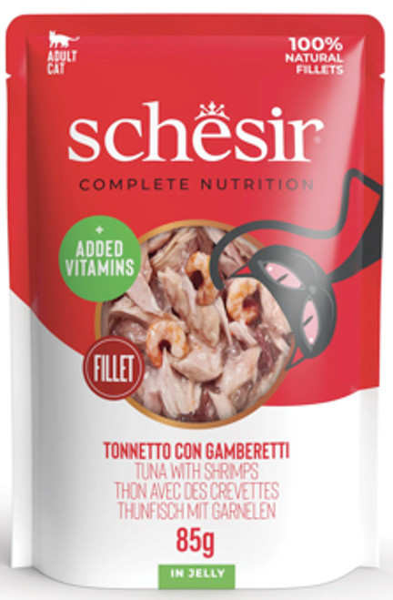 Schesir Tuna with Shrimps Soft Jelly Pouch 85g