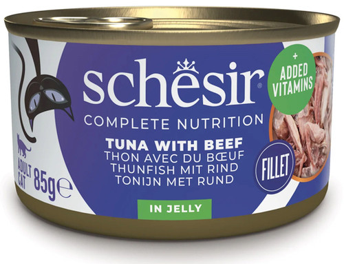 Schesir Complete Nutrition - Tuna with Beef in Jelly 85g
