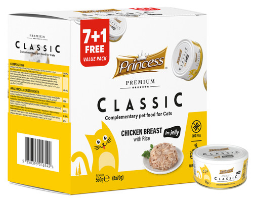 Princess Premium Classic Chicken Breast with Rice in Jelly 8x70g