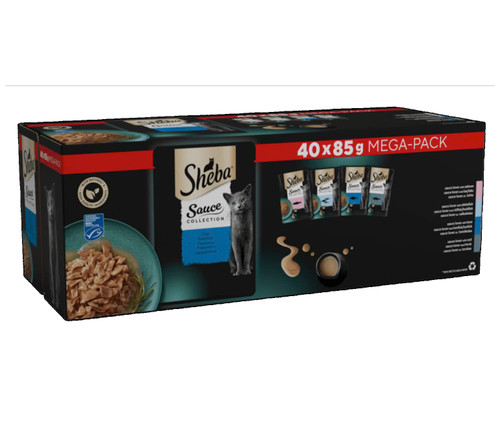 Sheba Fish Selection in Sauce Megapack 40x85g