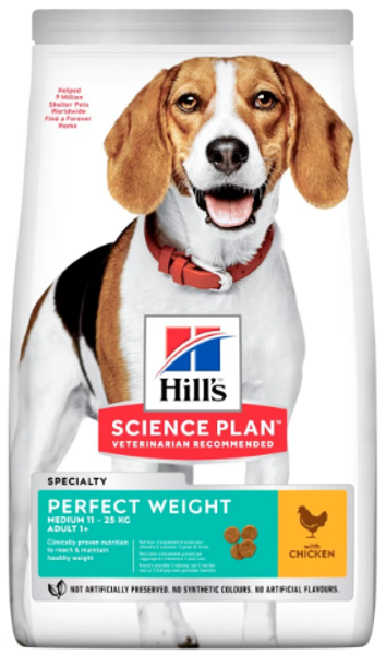 Hill's Science Plan Perfect Weight Medium Adult 1+ with Chicken