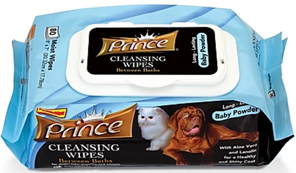 Prince Cleansing Wipes Baby Powder
