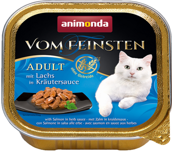 Vom Feinsten Adult with Salmon in Herb Sauce 100g